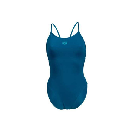 Strój kąpielowy damski Arena Women Swimsuit Lace Back Solid Blue Cosmo