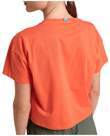 Koszulka damska Arena Women's Crop Tee Printed Calypso Coral