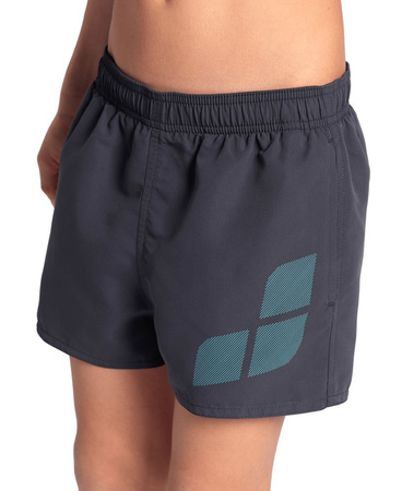 Szorty kąpielówki chłopięce Arena Boy's Beach Short Logo Aphalt Water
