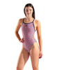 Strój kąpielowy damski Arena Women's Pebbles Swimsuit XCriss Cross Multi White Navy