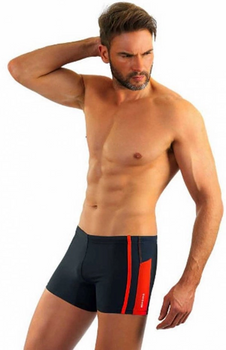 Kąpielówki męskie spodenki kąpielowe Sesto Senso Black Red