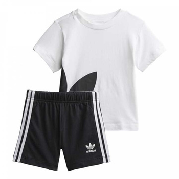Zestaw Ubrań dla dzieci Koszulka Szorty Adidas White Black