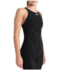 Strój startowy pływacki damski Arena Woman's Powerskin Impulso Open Back Black Teal