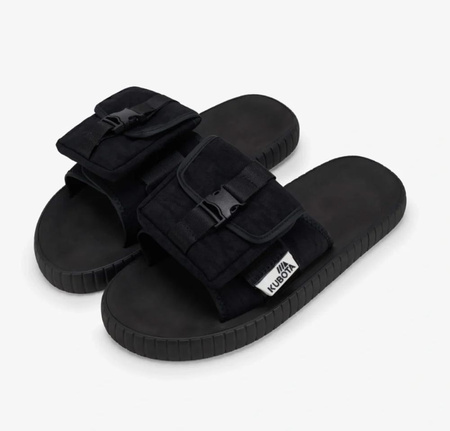 Klapki Kubota Unisex Rzep 2.0 Tech z Kieszonką Czarne