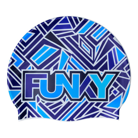 Czepek pływacki na basen silikonowy unisex Funkita Blue Bits