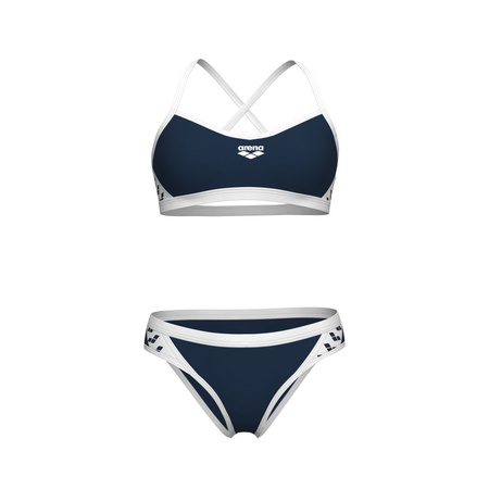 Strój kąpielowy damski Arena Women's Icons Bikini Cross Back Solid Navy-White