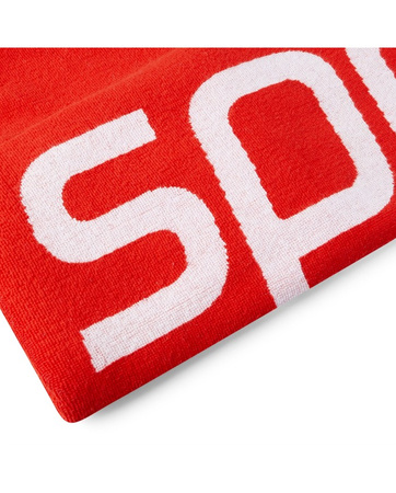 Ręcznik bawełniany na basen plażę Speedo Logo Towel Red