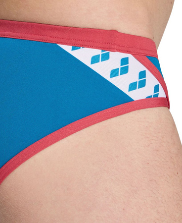Kąpielówki slipy męskie Arena Men's Icons Briefs Solid Blue Cosmo Astro Red