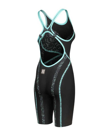 Strój startowy damski Arena Women's Powerskin Primo Sl Open Back Black Teal