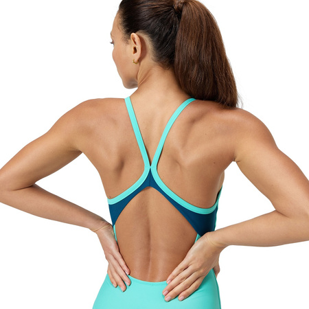 Strój kąpielowy jednoczęściowy damski na basen Speedo Colourblock Racerback