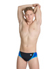 Kąpielówki slipy męskie Arena Men's Icons Briefs Panel Black Neon Blue Red Fandango