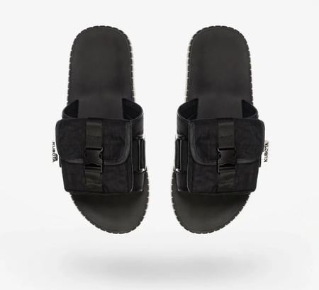 Klapki Kubota Unisex Rzep 2.0 Tech z Kieszonką Czarne