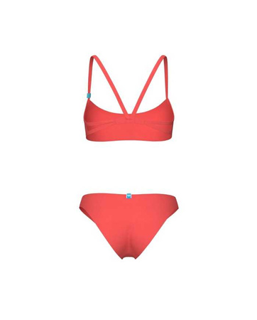 Strój kąpielowy dwuczęściowy damski Arena Women's Essentials Bikini Bandeau Calypso Coral