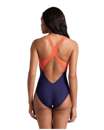 Strój kąpielowy damski Arena Women's Funny Spot V Back Navy Multi Calypso Coral