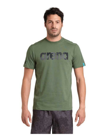 Koszulka sportowa unisex Arena T-Shirt Logo Cotton Sage