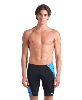 Kąpielówki jammery męskie Arena Men's Mushrooms Swim Jammer Black-Blue Multi