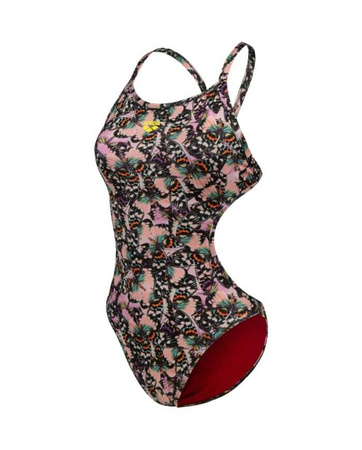 Strój kąpielowy damski Arena Women's Rule Breaker Hooked Reversible Red Onion Multi