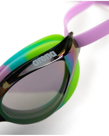 Okulary pływackie na basen Arena Python Mirror Green Violet