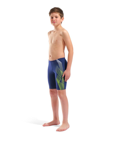 Spodenki kąpielowe chłopięce Arena Boy's Sea Water Swim Jammer Navy-Artic Lime