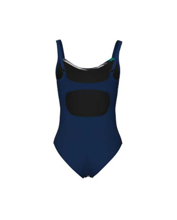 Strój kąpielowy damski Arena Women's Bodylift Jennifer Strap Back Navy Multi Bali Green