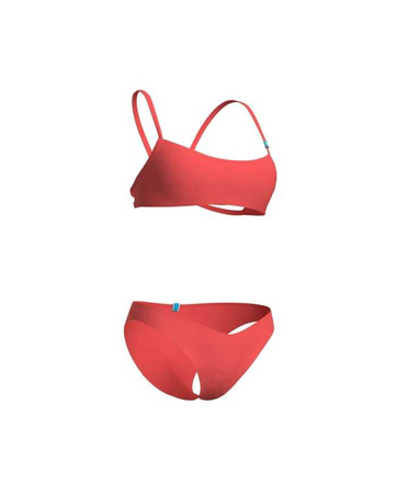 Strój kąpielowy dwuczęściowy damski Arena Women's Essentials Bikini Bandeau Calypso Coral