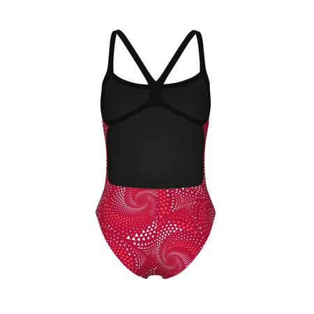 Strój kąpielowy damski Arena Women's Fireflow Swimsuit Challenge Black Team Red