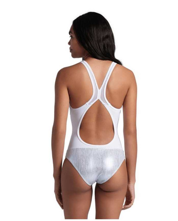 Strój kąpielowy damski Arena Women's Mesh Swim Pro Back Graphic White Multi