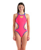 Strój kąpielowy damski Arena Women's One BigLogo One Piece Shocking Pink-Blue River