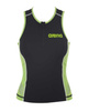 Koszulka top damski Arena Women's Tritop Black/Pea Green