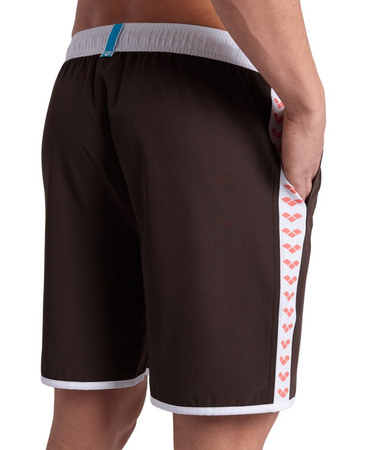 Kąpielówki szorty męskie Arena Men's Icons Team Stripe Unisex Bermuda Sepia White