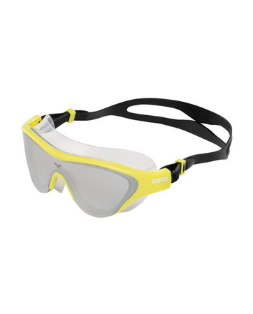 Okulary maska pływacka na basen Arena The One Silver Soft Green Black