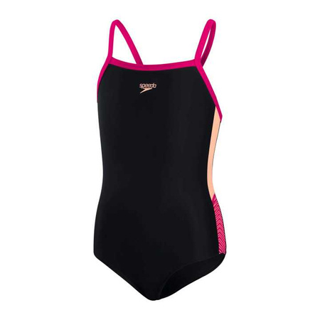 Strój kąpielowy dla dzieci Speedo Dive Thinstrap Black Pink
