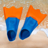 Płetwy treningowe dziecięce na basen krótkie Flipper Orange Blue