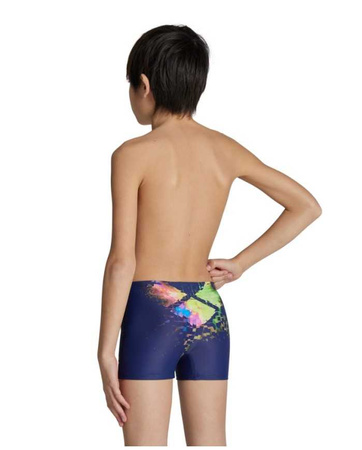 Kąpielówki bokserki chłopięce Arena Boy's Multi Pixels Swim Short Navy Multi Soft Green