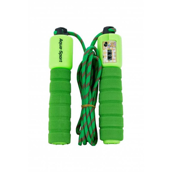 POWERSTRECH SKAKANKA JUMP ROPE WITH COUNTER GREEN-GREEN AS0015