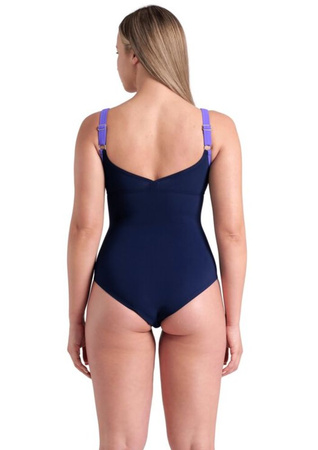 Strój kąpielowy damski Arena Women's Bodylift Rosa Wing Back Navy Violet