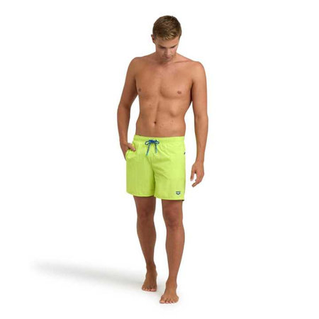 Spodenki szorty męskie Arena Men Pro File Beach Boxer Soft Green Neon Blue