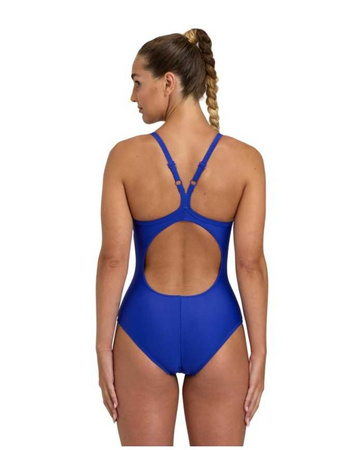 Strój kąpielowy damski Arena Women's Solid Swimsuit Lightdrop Back Neon Blue