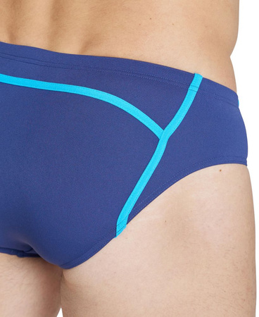 Kąpielówki slipy męskie Arena Men's Profile Briefs Navy Turquoise