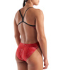 Strój kąpielowy damski Arena Women's Fireflow Swimsuit Challenge Black Team Red