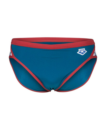 Kąpielówki slipy męskie Arena Men's Icons Briefs Solid Blue Cosmo Astro Red