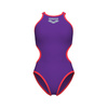 Strój kąpielowy damski Arena Women's One Big Logo One Piece Plum-Bright Coral