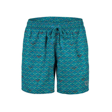 Spodenki szorty męskie Arena Men's Beach Boxer Allover Green Lake Logo