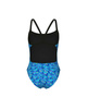 Strój kąpielowy damski Arena Women's Pool Tiles Challenge Back Black Blue 
