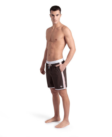 Kąpielówki szorty męskie Arena Men's Icons Team Stripe Unisex Bermuda Sepia White