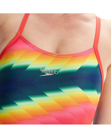 Strój kąpielowy jednoczęściowy damski na basen Speedo Allover Red Yellow