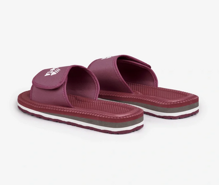 Klapki basenowe Kubota Unisex Rzep Burgundowe