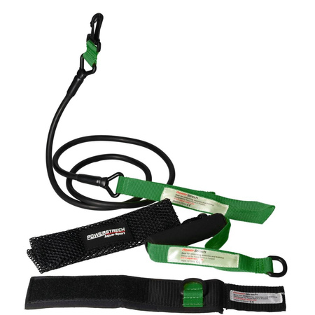 Guma do ćwiczeń na ląd z uchwytem i paskiem Dryland Set Resistance Green