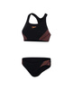 Strój kąpielowy damski Speedo Placement 2Piece Black Magenta Papaya Punch