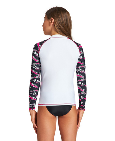 Koszulka na basen plażę pływanie dla dziewczynek Arena Rash Vest White